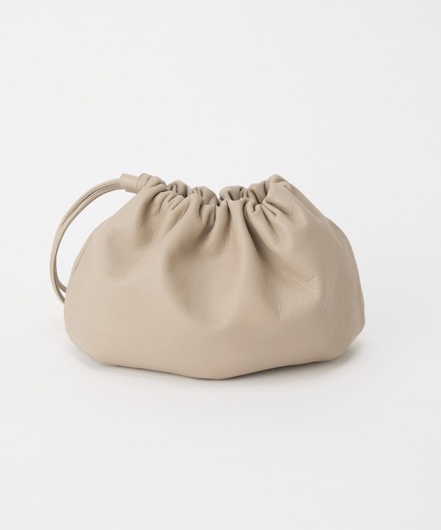 Russet [chi project] 4-way drawstring shoulder bag GrayBeige